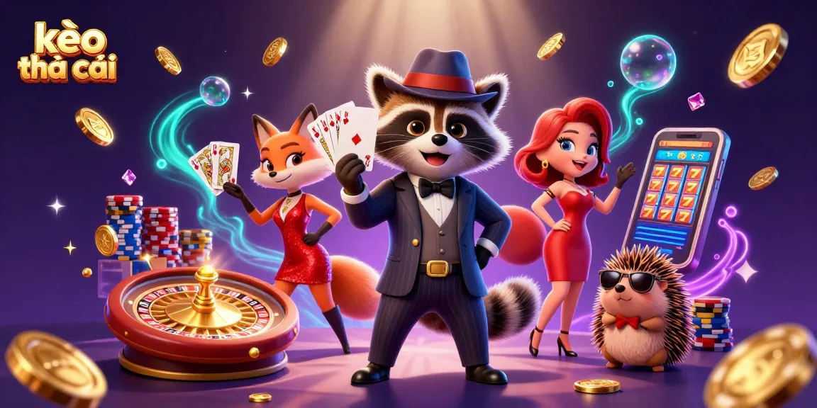 Experience kèo nhà cái excitement with charismatic characters in a vibrant casino fantasy.