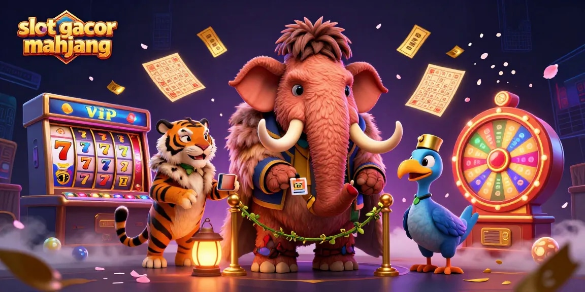 Engage in thrilling gameplay with slot gacor mahjong featuring dynamic casino characters amidst vibrant jackpot elements.