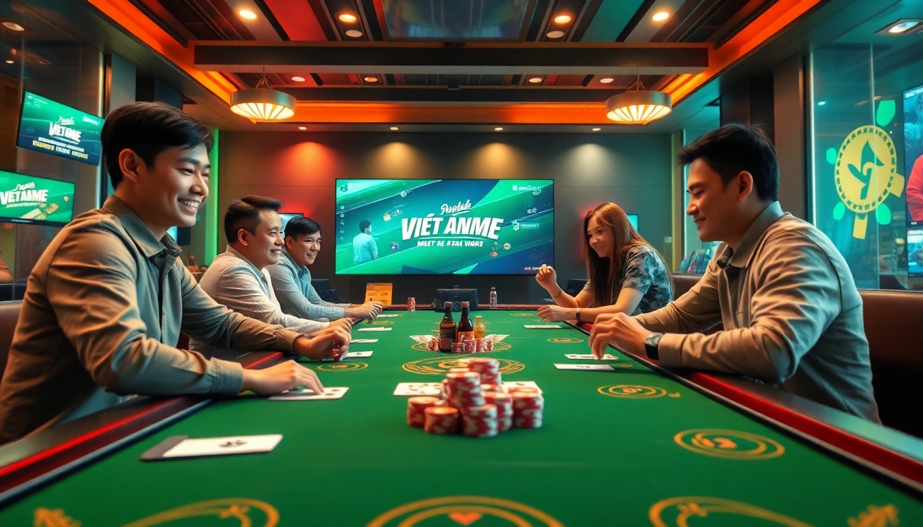 Topgamebaidoithuong.mx image showcasing vibrant online card games with players engaged in friendly competition.