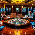 Engaged players at a roulette table embodying the excitement of https://www.jl55.club/ with colorful chips and cards.