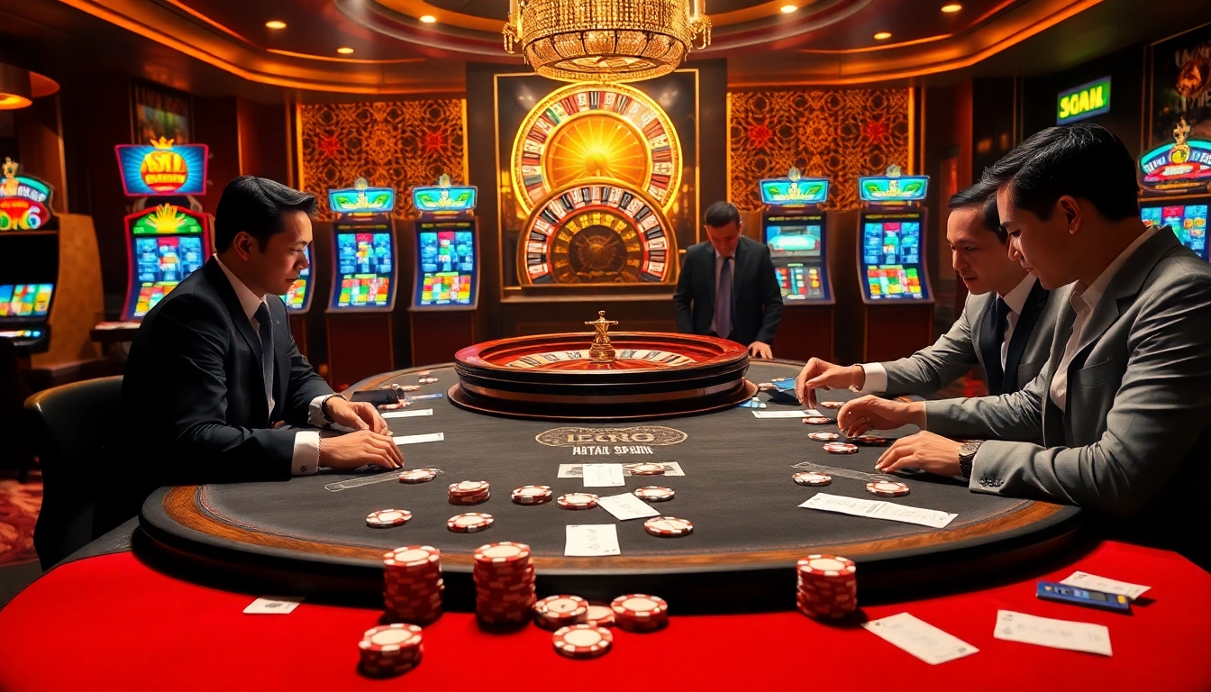 Engaged players enjoy a strategic game at Nhà cái Lu88's professional poker table.