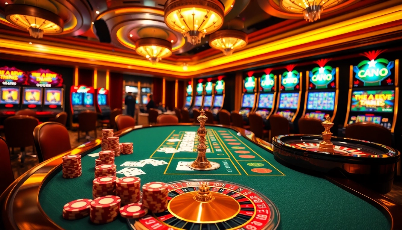 Engaging gaming experience featuring vibrant tables and slot machines at https://tr88vip.co.com/.