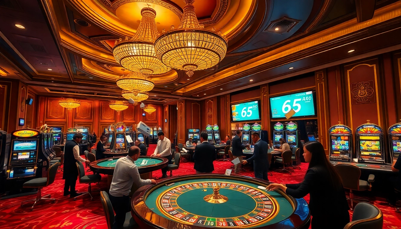 Gambler strategically placing bets at a luxurious table in 65A casino.