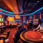 Experience the excitement of online gaming at bk860s.com with vibrant casino and poker scenes.