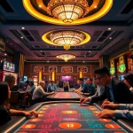 Experience the excitement of online gaming at stimmgewitter.org with a vibrant casino scene showcasing players engaged in thrilling games.