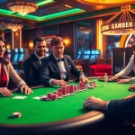 S666 players engaged in exciting poker action at a luxurious casino table with vibrant chips.