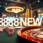 Experience the thrill of 888NEW with engaging casino gameplay at a lively table.