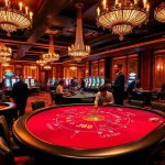 Experience thrilling j88 gaming at a vibrant casino table filled with colorful chips.