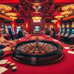 Players enjoying thrilling games at 65A casino with vibrant atmosphere and luxurious setting.