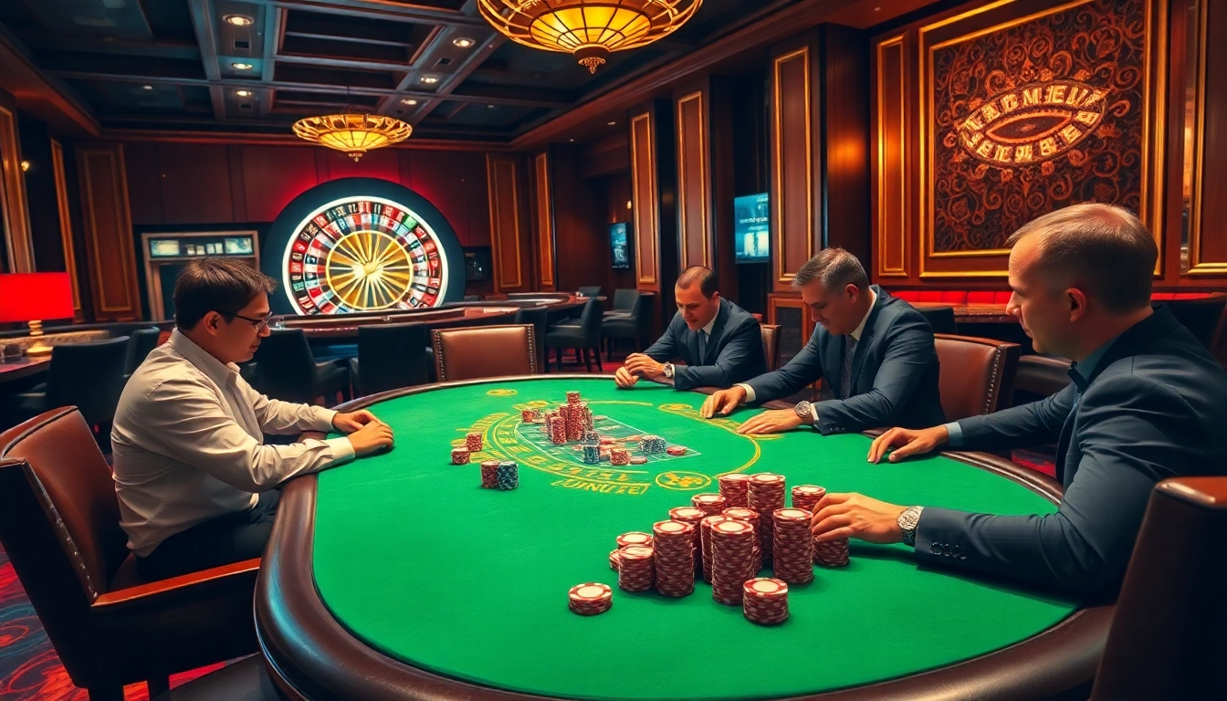 Visit https://tr88vip.co.com/ to experience an exciting poker game within a luxurious casino setup.