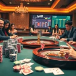 Experience the thrill of kèo nhà cái bet88 at a vibrant casino table with poker chips, cards, and roulette.