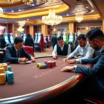 Experience an engaging poker game at uu88 with vibrant chips and luxurious surroundings.