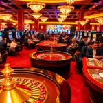 Exciting gaming action at HM88 featuring a roulette wheel, players, and colorful chips.