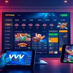 Engaging online gambling interface showcasing VVVWIN app features at vvvwin88.live, blending excitement and trust.