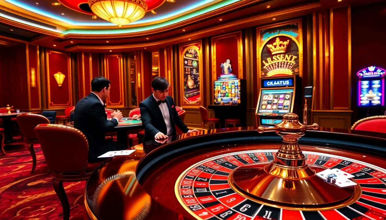 Players at a roulette table enjoying a thrilling experience at https://go8s.bio/ with vibrant casino elements.