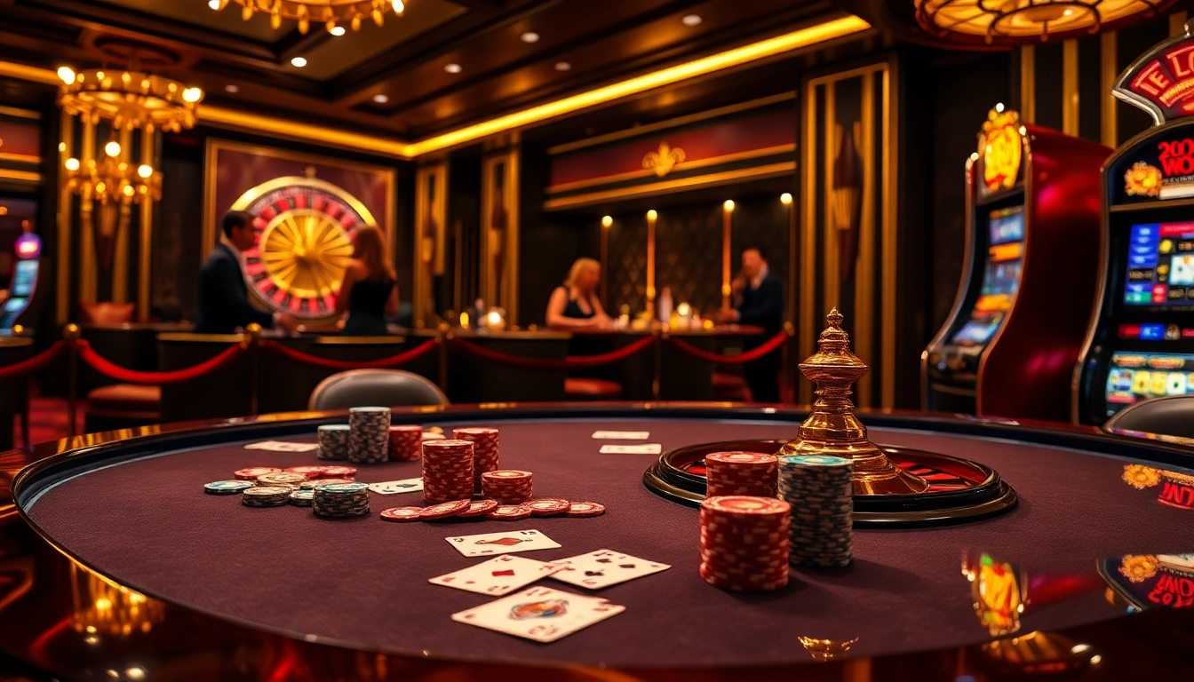 Play poker at a lavish casino table, where daga strategies enhance winning chances amid vibrant gaming.