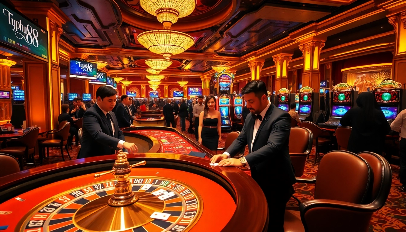 Experience the excitement of Typhu88 with immersive casino games and vibrant atmosphere.