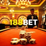 A thrilling gambling experience with 188BET poker games and vibrant casino elements.