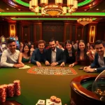 Experience the thrill of Blackjack at https://88aa1.org/ with vibrant visuals of players, tables, and slot machines.