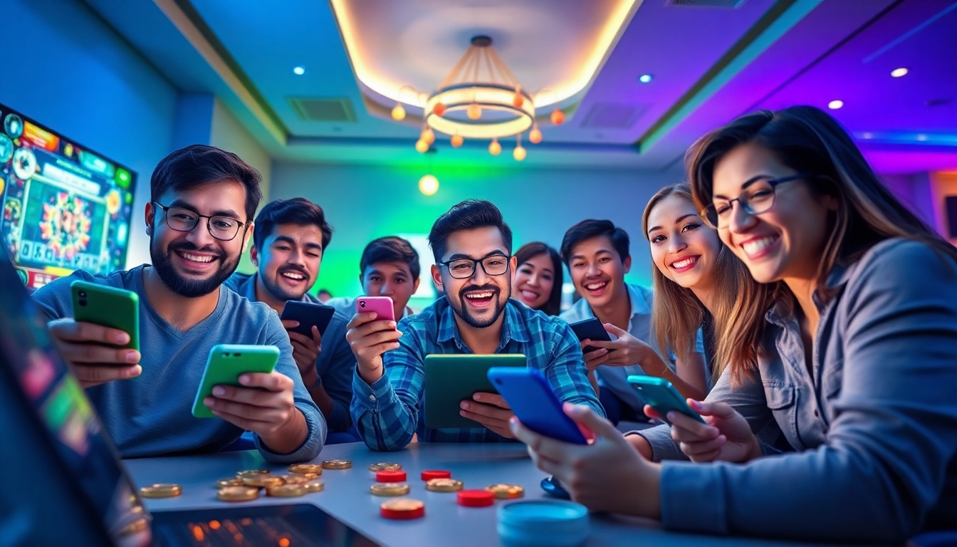 Exciting online gaming scene featuring diverse players enjoying GO88's platform, showcasing go-88.us.com and thrilling rewards.