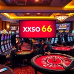 Experience exhilarating gameplay at xoso66 casino with vibrant slot machines and poker tables.