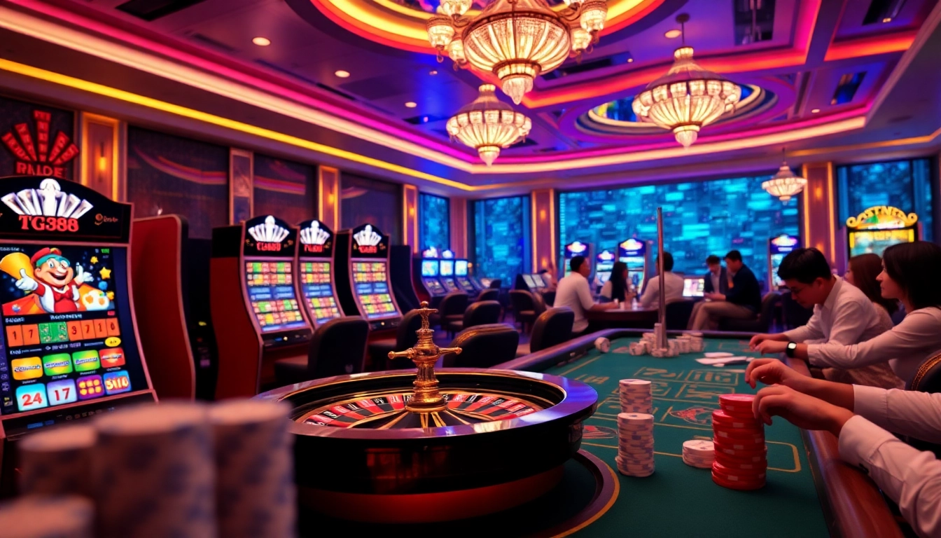 Experience thrilling gambling action on tg88 com with vibrant slot machines and professional casino ambiance.