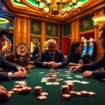 Action-packed casino scene featuring gamblers at a poker table with https://luongsontv23.com/ branding.