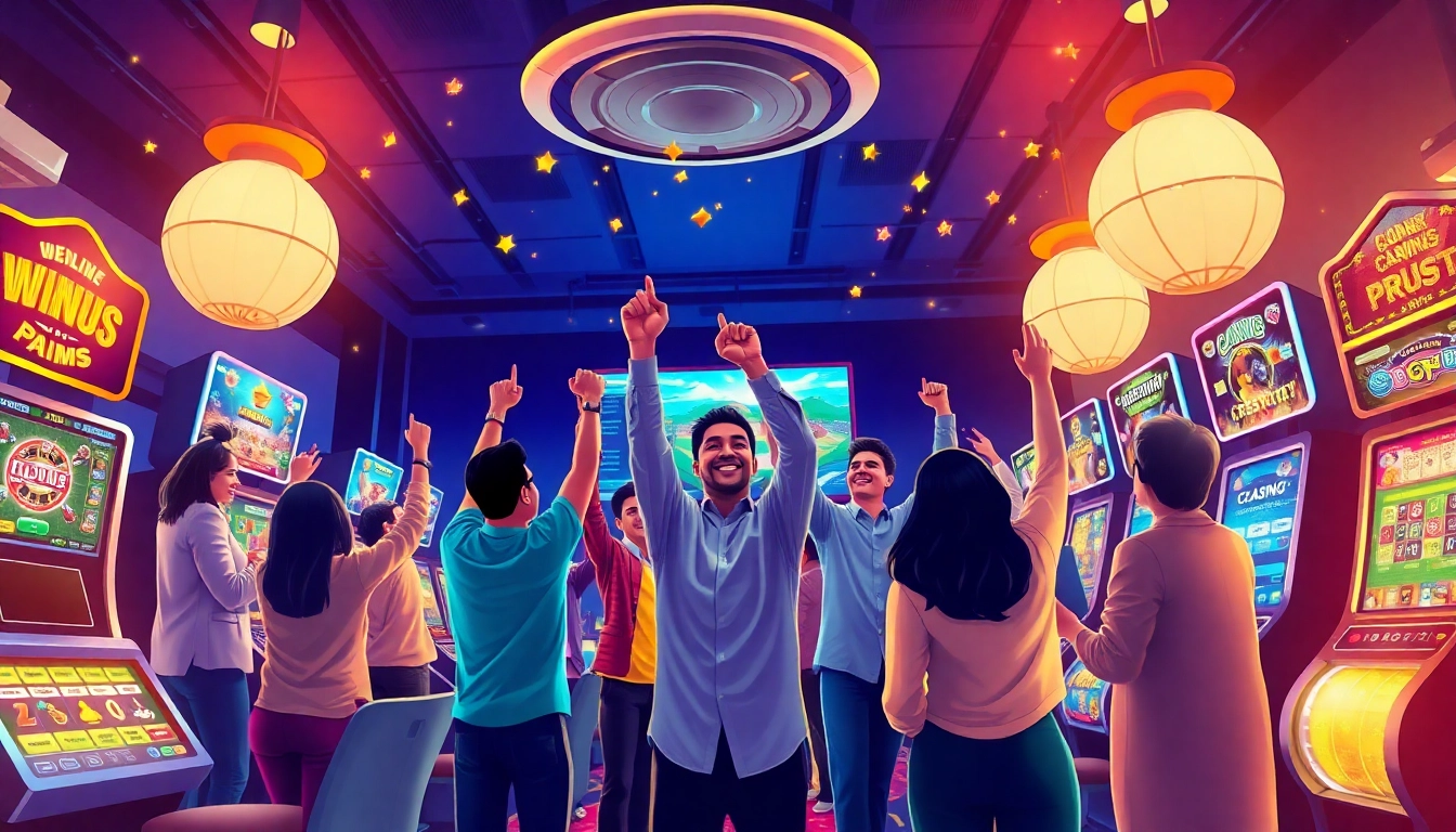 Exciting online betting experience at uu88, showcasing diverse winners in a vibrant gaming atmosphere.