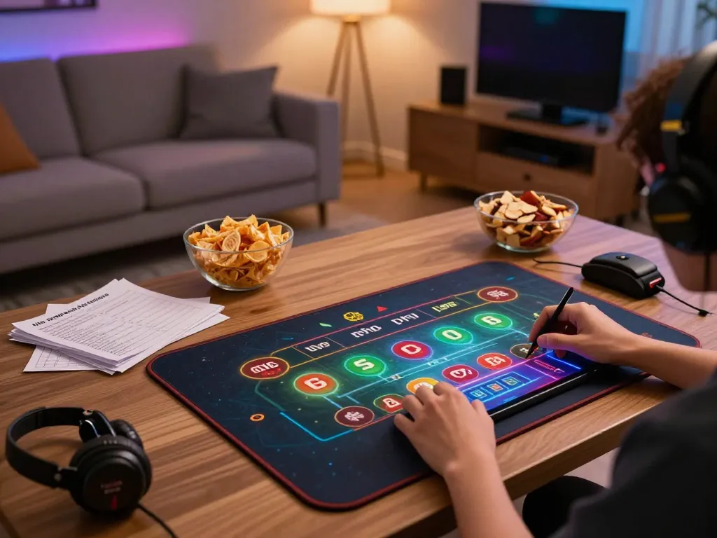 xóc đĩa gameplay in a comfortable home setting with vibrant gaming graphics