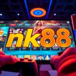 Dynamic gameplay interface of nk88 in a high-tech gaming environment.