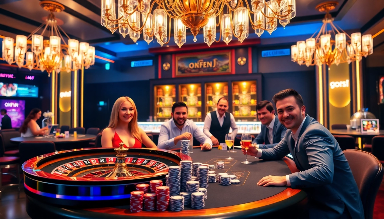Experience thrilling poker action at okfun's luxurious casino tables.