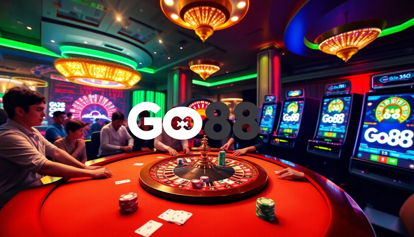 Engaged players enjoying their favorite games at Go88 casino table, vibrant atmosphere.