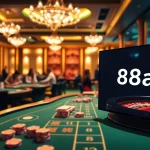 Experience the thrill of 88aa with lively casino tables and players enjoying their favorite games.