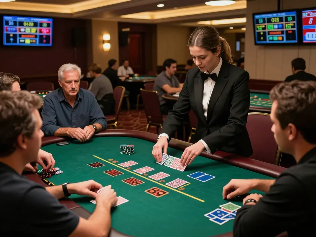 Players engage in thrilling blackjack action at GK88 live casino with professional dealer.