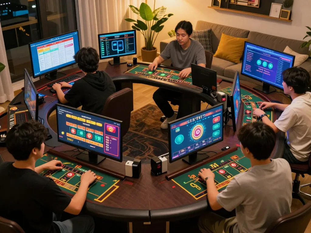 Players enjoying SC88 online casino gaming with vibrant graphics and exciting reactions