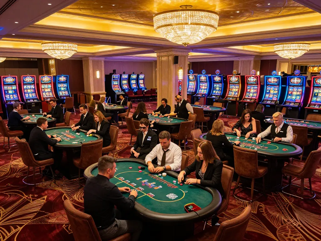 Players engaged in high-stakes poker games at WW88, showcasing a vibrant casino atmosphere.