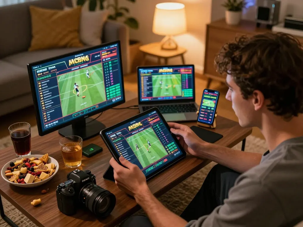 Engaging in sports betting on thabet app displaying live odds and betting options.