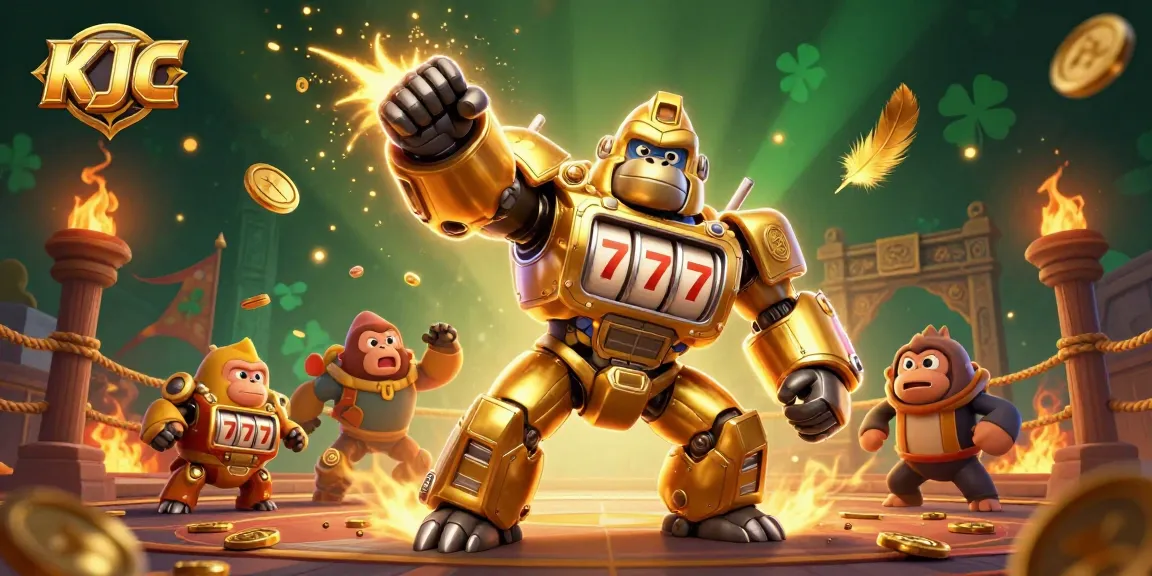 Join the excitement at KJC with an animated gorilla mech from a thrilling online casino world.