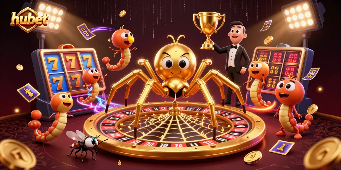 Place bets confidently at hubet with a golden spider roulette scene showcasing electrifying casino action.