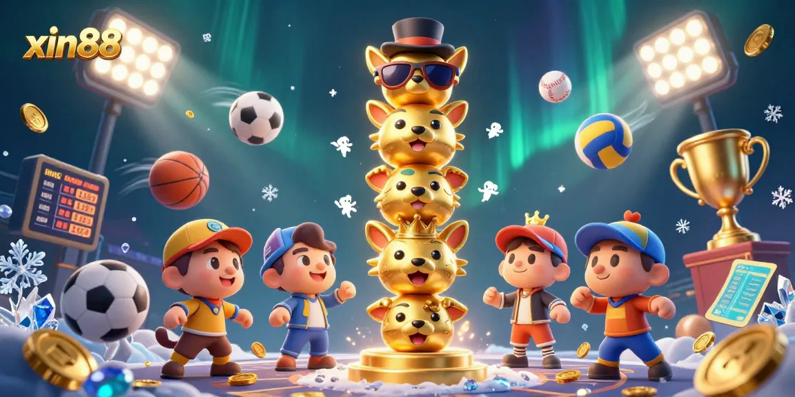 Experience the excitement of xin88 with vibrant casino-themed animations and dynamic sports elements.