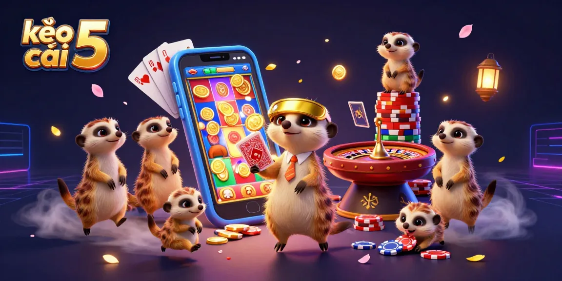 Engage in thrilling bets at kèo nhà cái 5 with expert meerkats managing an exciting casino.