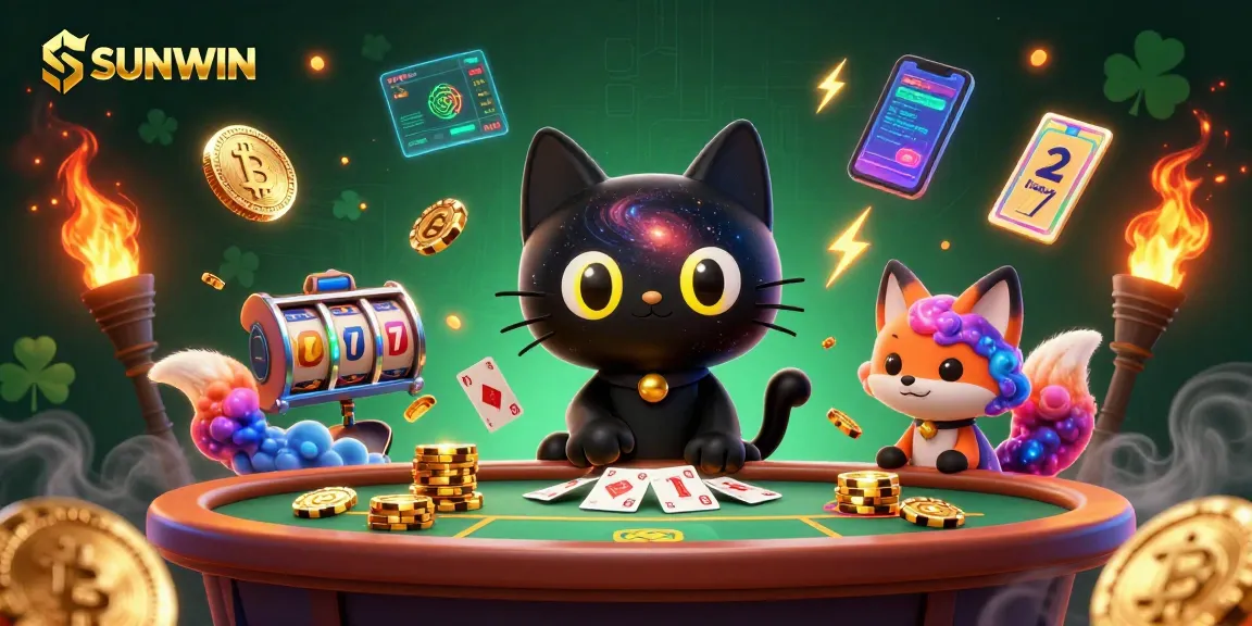 Engage in thrilling games at SUNWIN's cosmic casino, showcasing vibrant characters and rich graphics.
