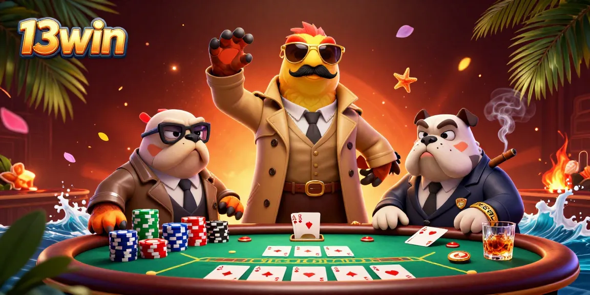 Unleash your winning strategies at 13win with our playful raptor characters in a casino scene.