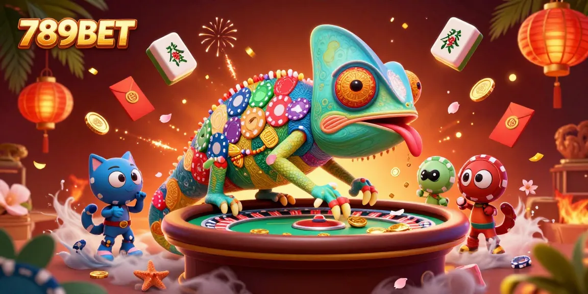 Experience the thrill of 789BET with a vibrant casino scene featuring golden coins, poker chips, and dynamic gaming elements.