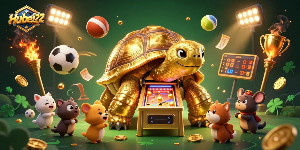 Experience the thrilling world of Hubet222 with vibrant casino elements and engaging characters.