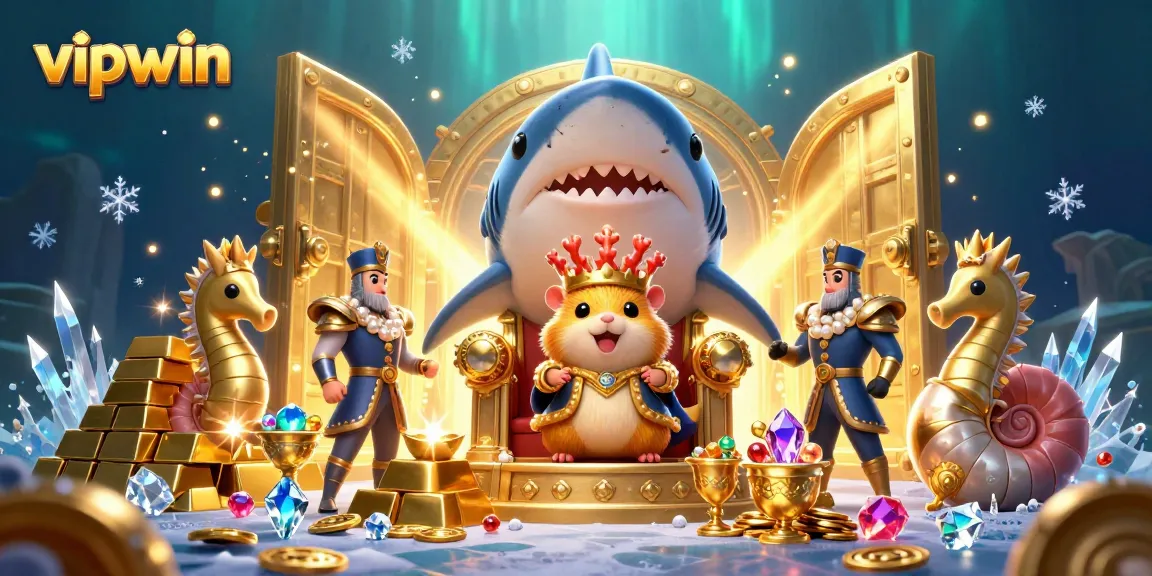 Engage in thrilling adventures at vipwin with golden treasures and a majestic hamster king.
