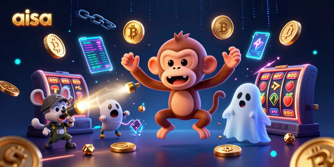 The aisa casino experience comes alive as the ghost-hunter puppy tracks a mischievous monkey juggling coins in a haunted setting.