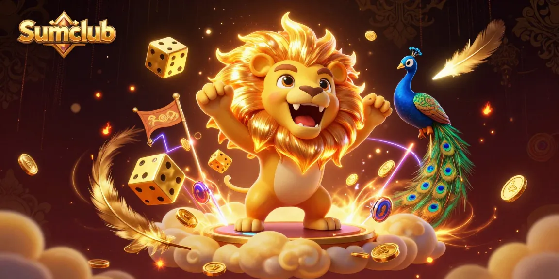 Experience thrilling games at Sumclub with golden jackpots and vibrant casino elements.