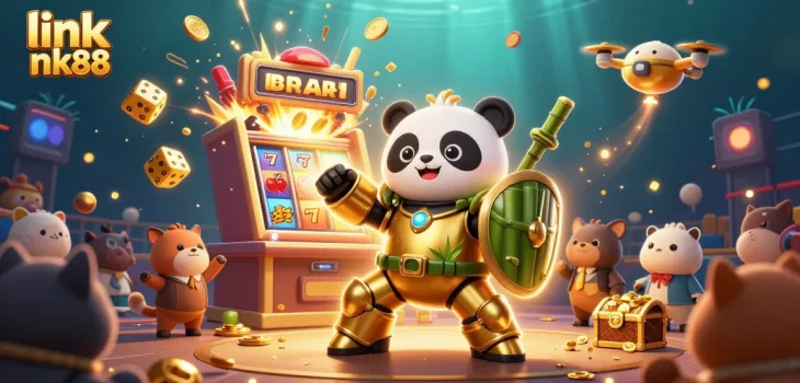Experience the exhilarating world of link nk88 as the golden panda pilot engages in thrilling casino action.
