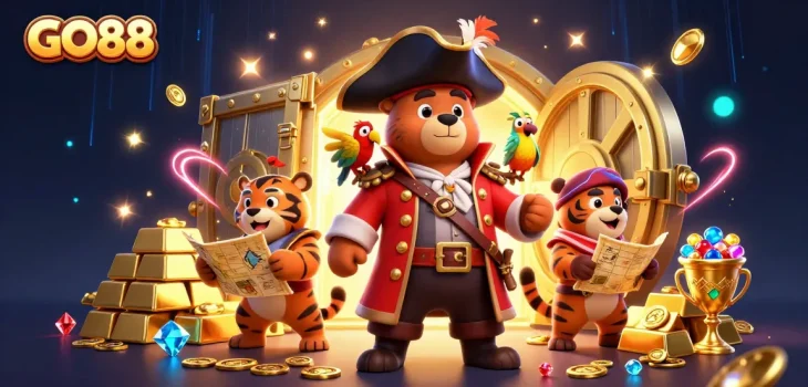 Engage with GO88 in an exciting treasure-filled pirate casino adventure full of dynamic 3D elements.